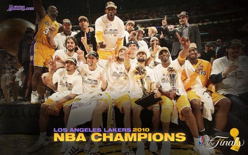 洛杉矶湖人:2010nba季后赛和总决赛冠军壁纸