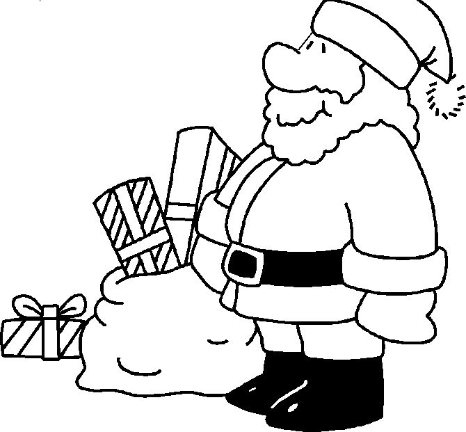 圣诞老人简笔画:圣诞老人是怎样送礼物的?