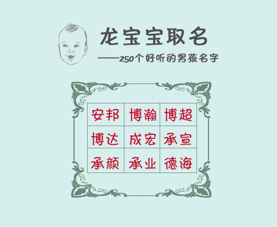 龙宝宝取名字大全-男